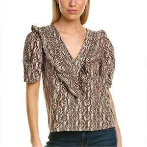 St. Roche Sabine Top Cold brew/cream v neck